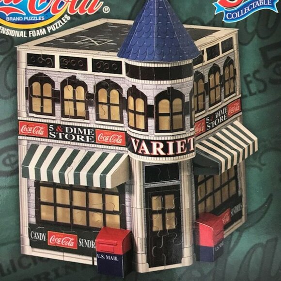 Vintage Coca-Cola 'Five & Dime' 3D Collectible Foam Puzzle - Picture 2 of 10